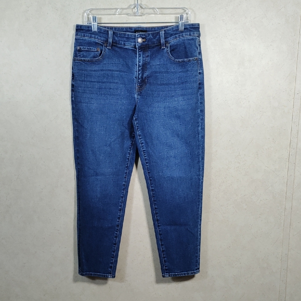 E142 Talbots medium wash Everyday Relaxed Blue Jeans 10P